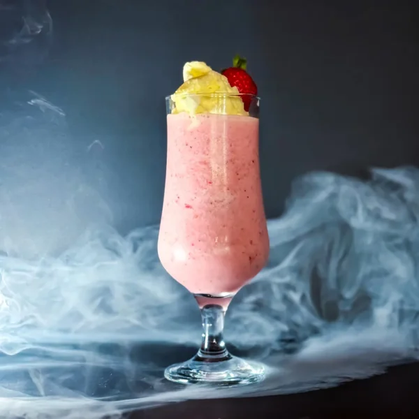 Fresa con Helado de Vainilla